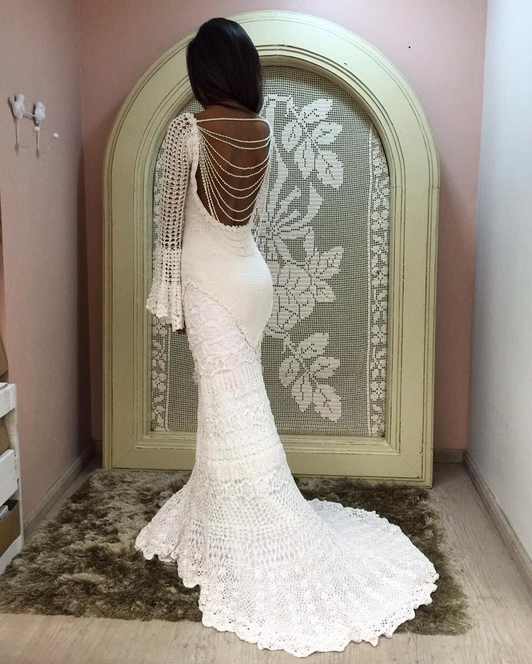 Свадебное платье крючком