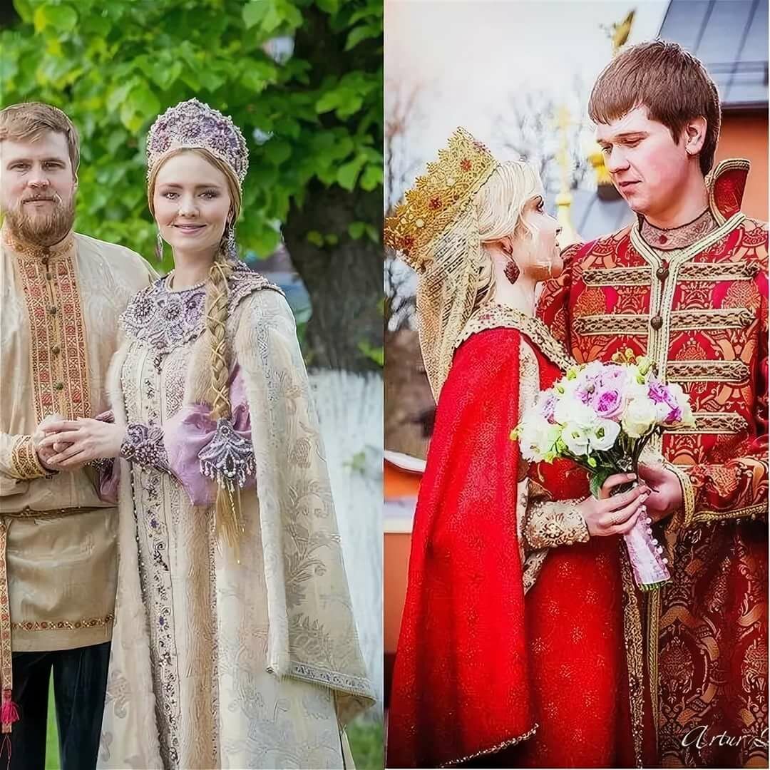 Свадебный наряд в русском стиле