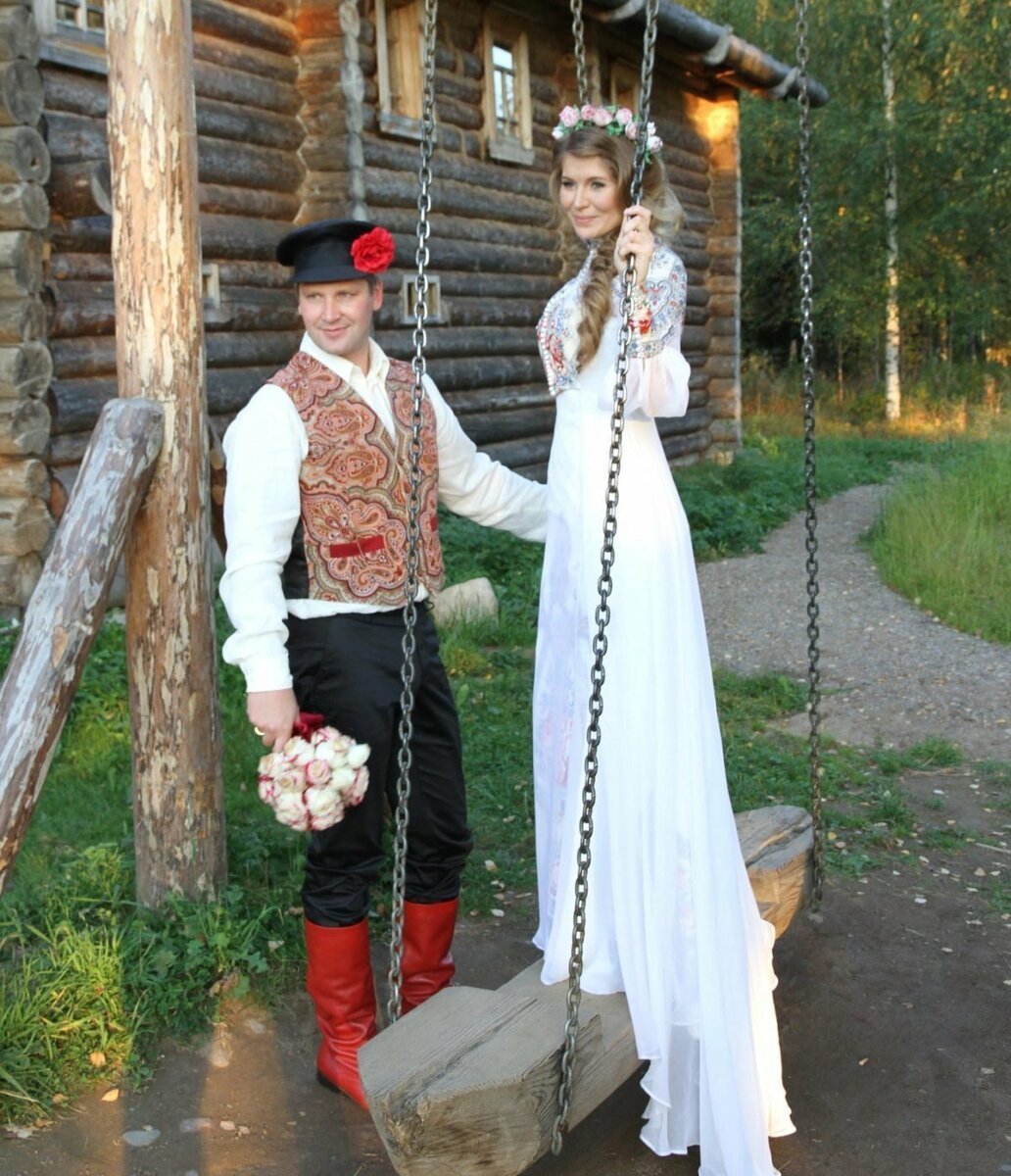Свадебное платье в стиле а-ля рус
