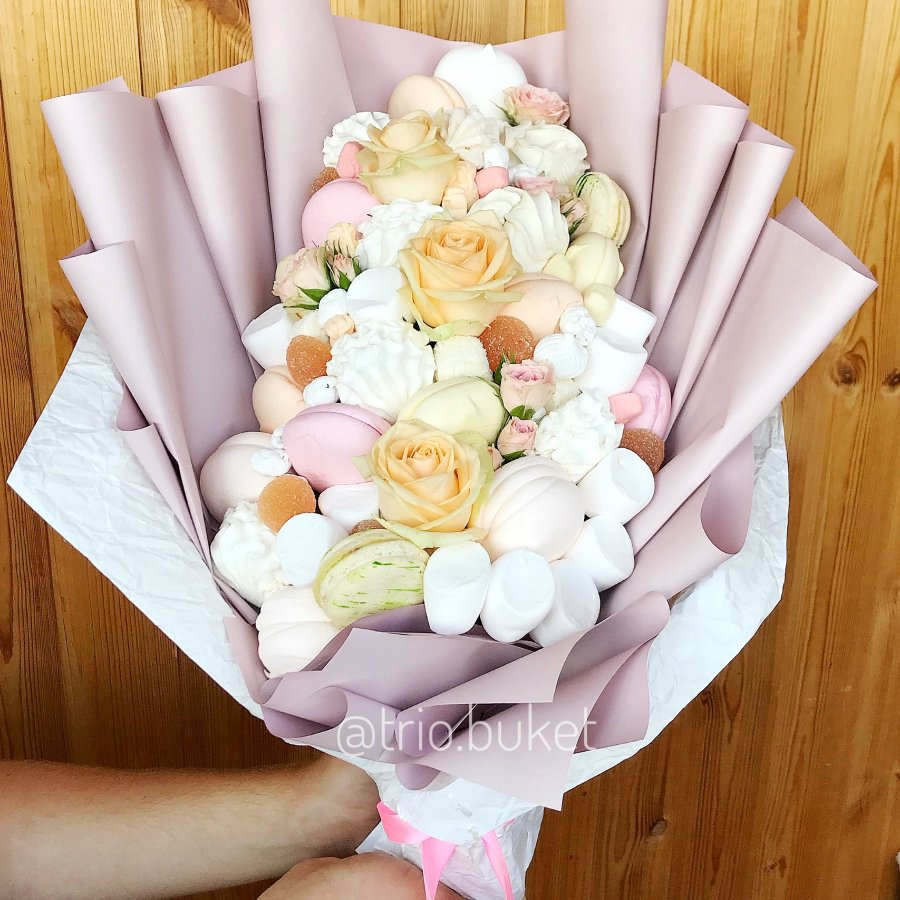 Букет из зефира в коробке