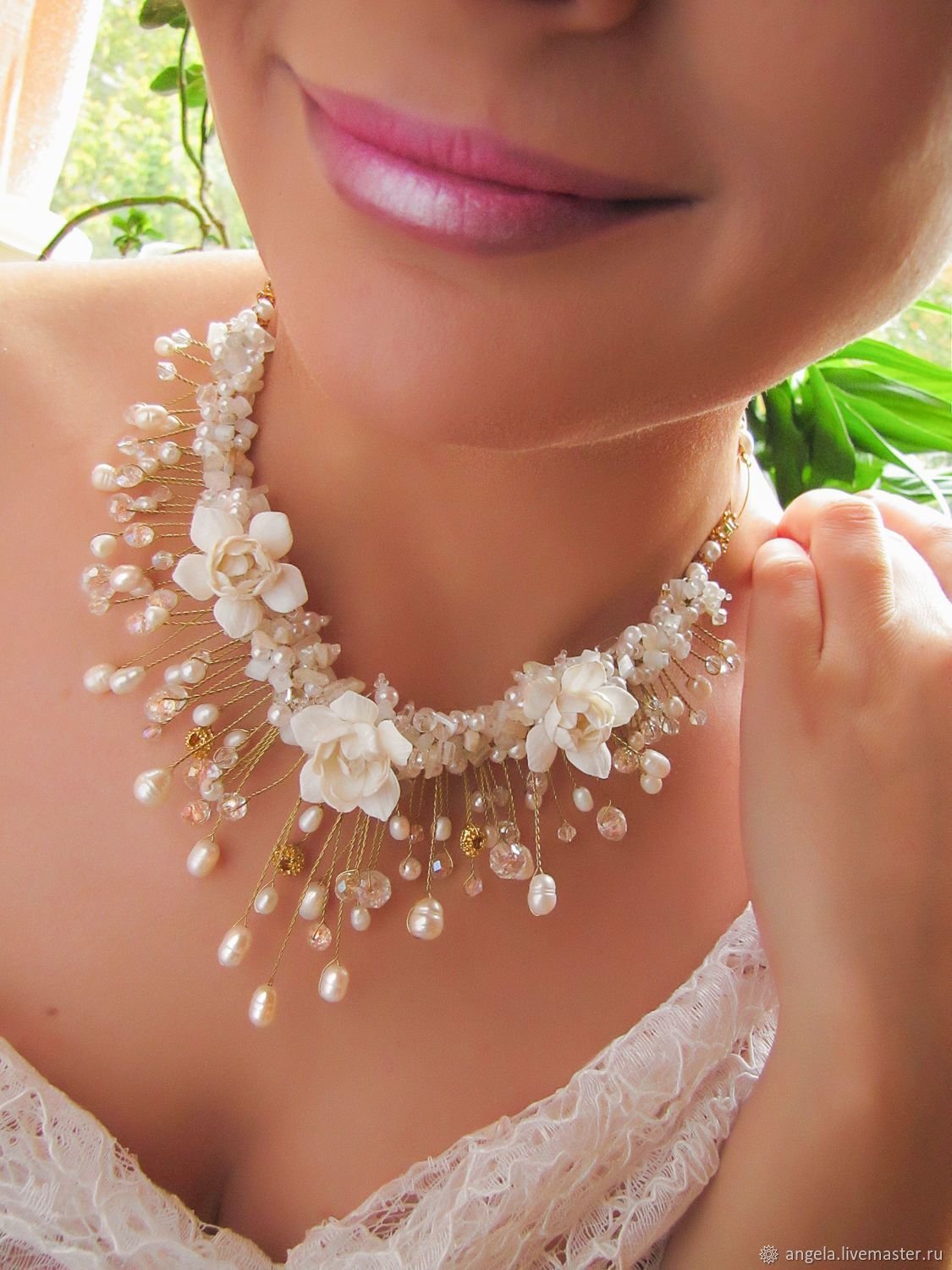 Statement Beaded Vintage Necklace Art deco