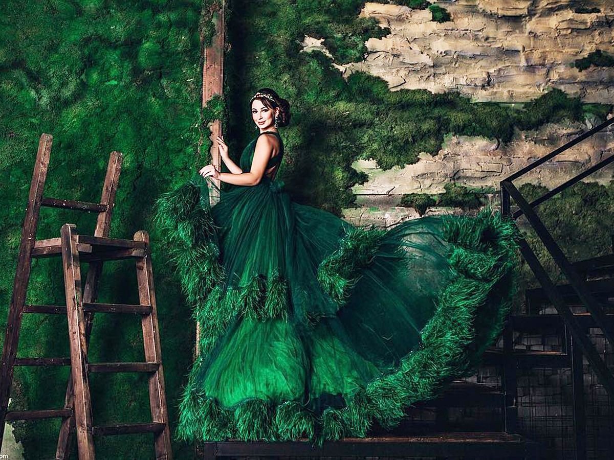 Tony Ward платья зеленое