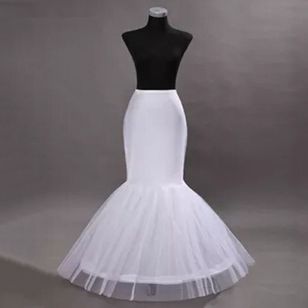 NIXUANYUAN 2022 wholesale Mermaid Petticoat 1 Hoop Bone Elastic Wedding Dress Crinoline 2022 Bridal Petticoat cheap