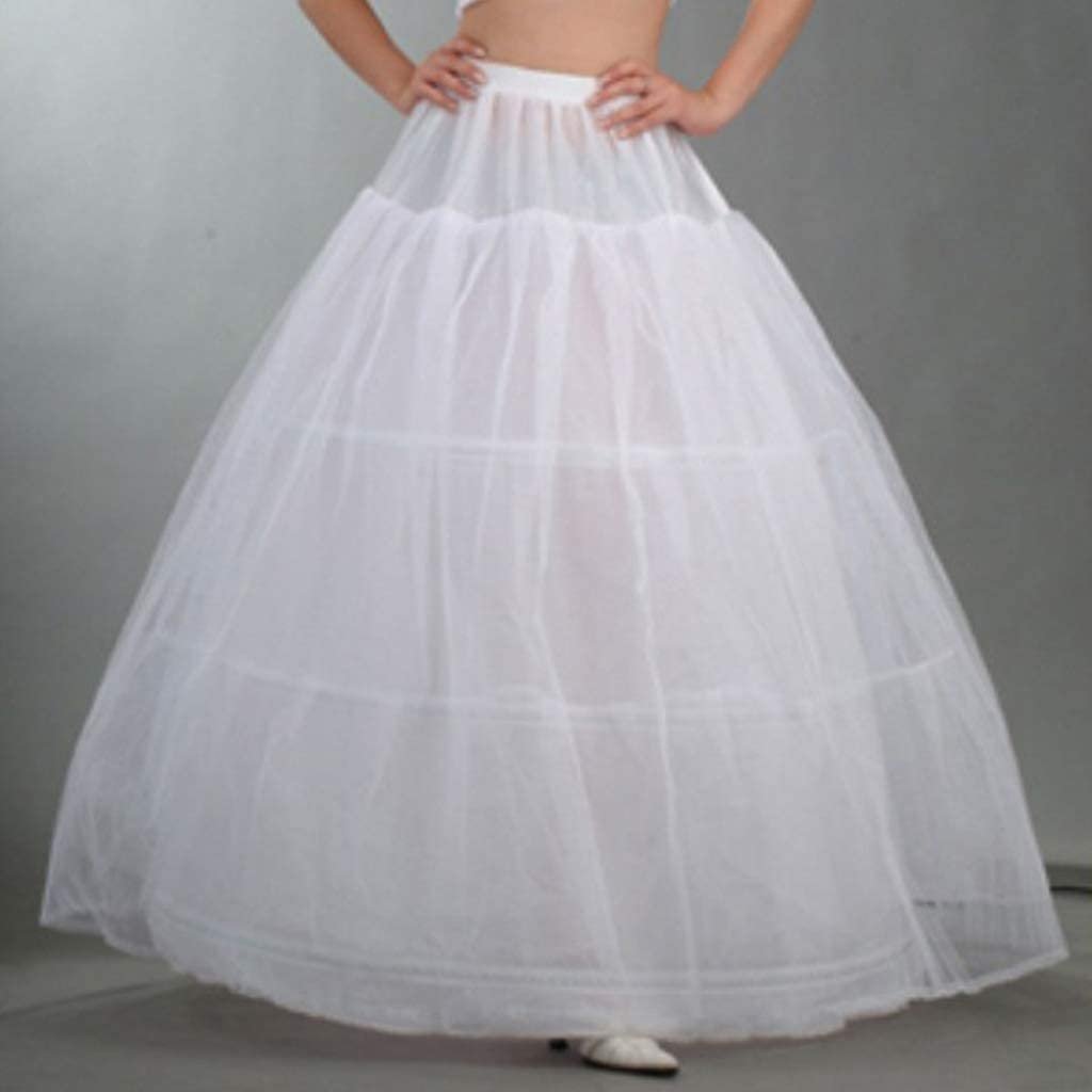 2022 New Womens Bridal 3 Hoops Maxi-length Petticoat Drawstring waistband Multi-layer Ball Gown Wedding Dress bustle Crinoline