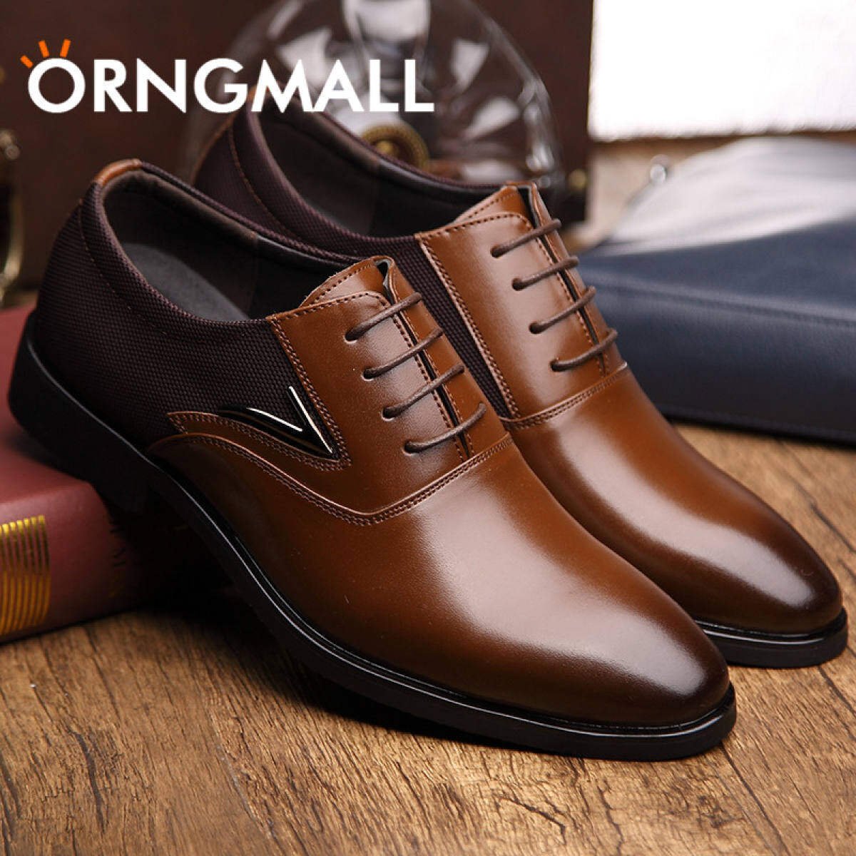 2022new High quality Soft Cow Leather men's Shoes man Brown Business Dress Shoes Classic Round Toe Moccasins Zapatos hombre