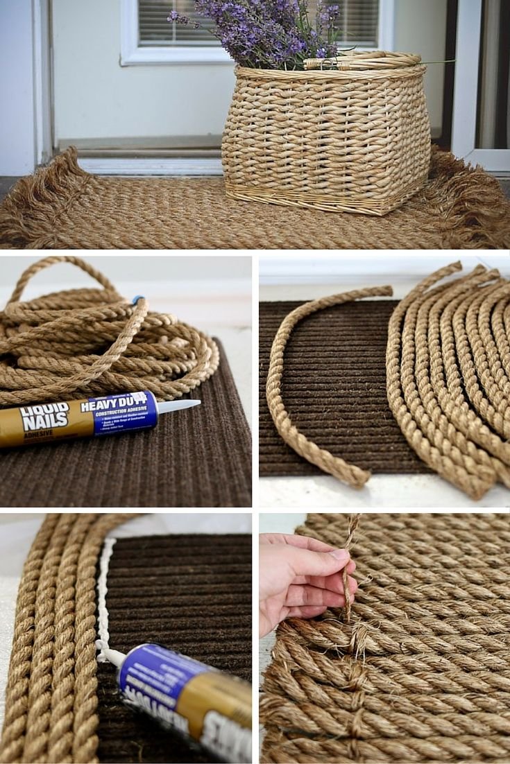 Корзина из джутового шпагата