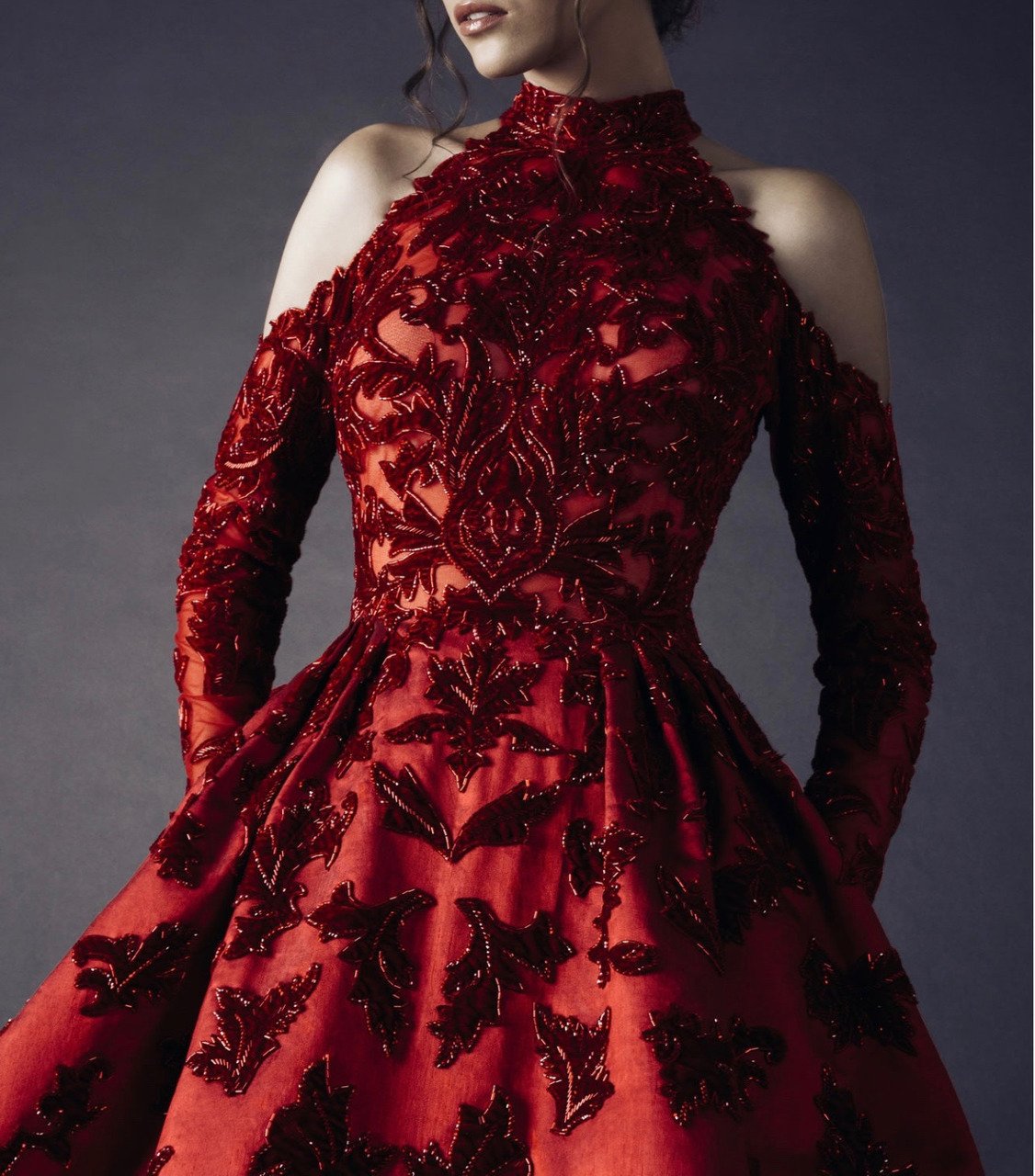 Эстетика платье красное