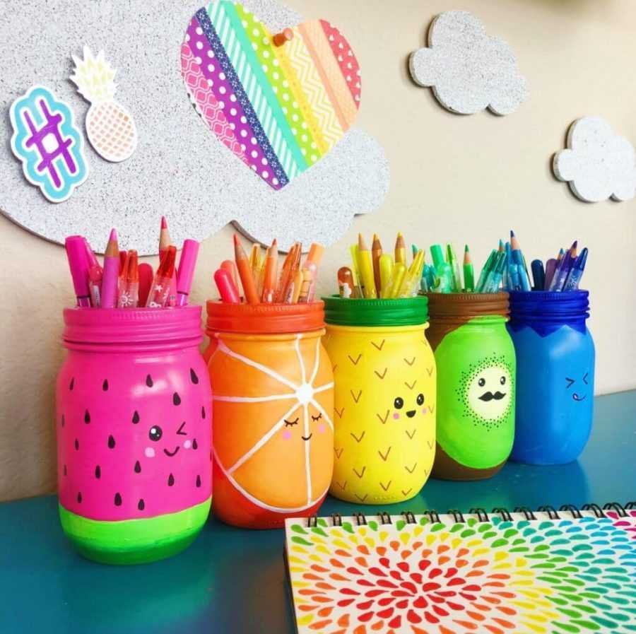 Баночка с карандашами