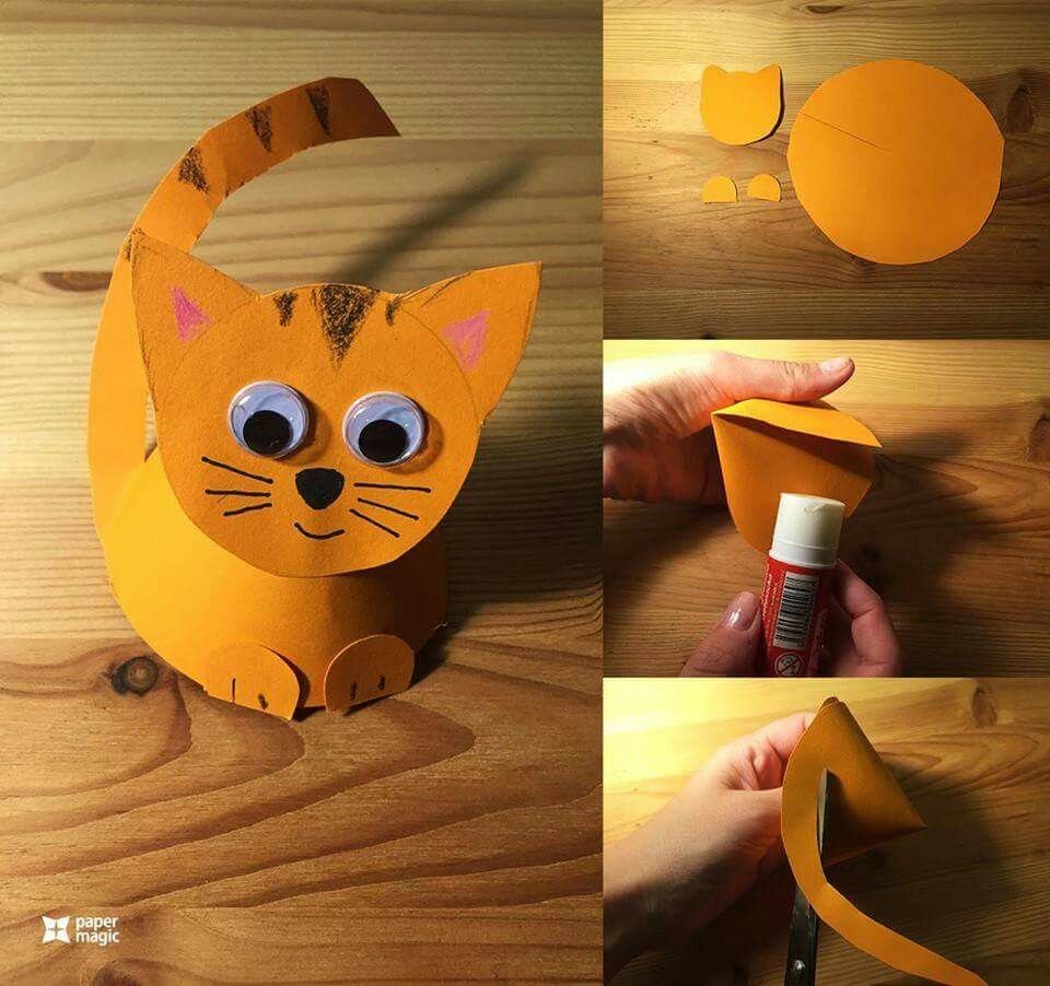 Поделки из бумаги животные