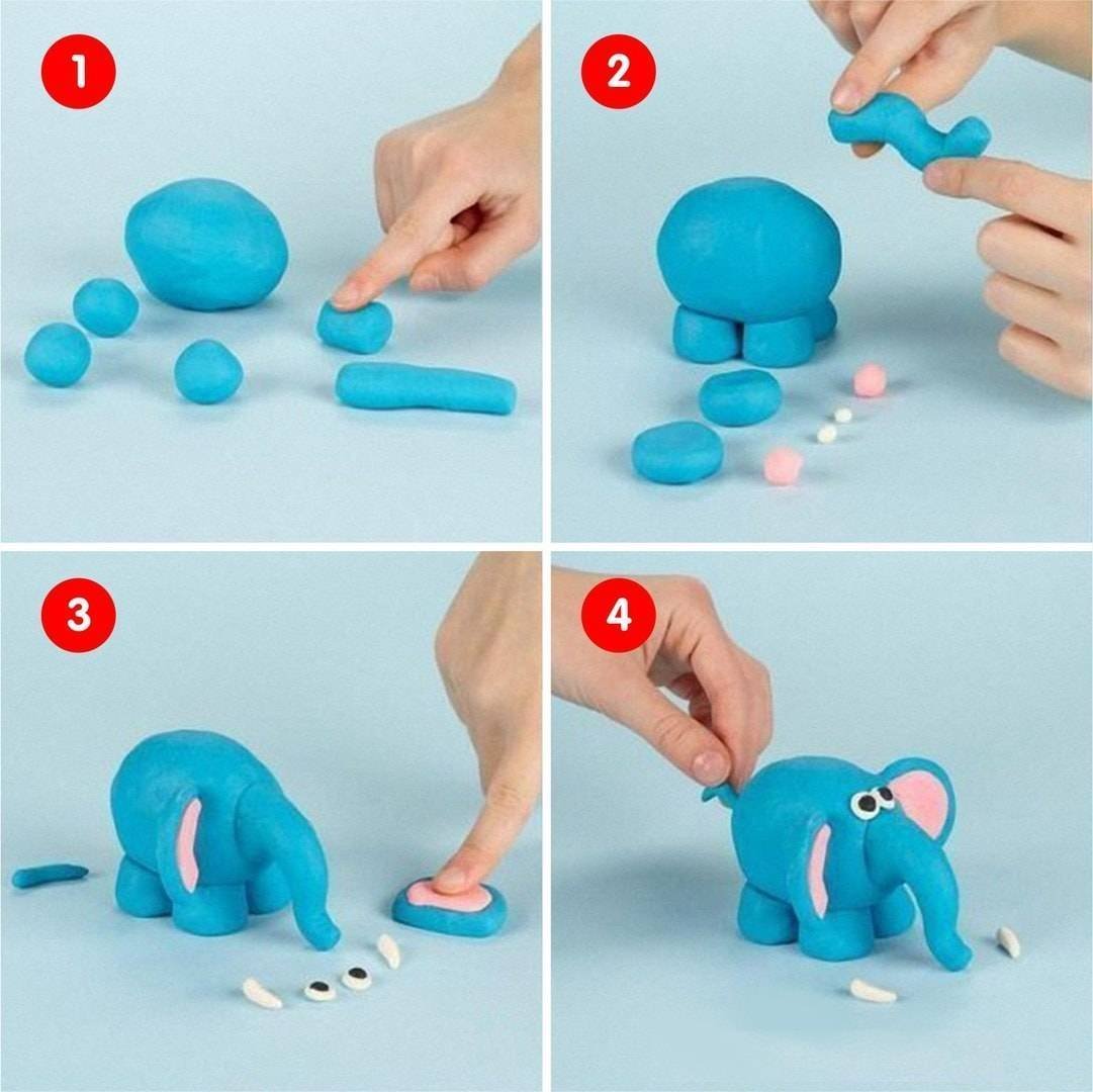 Фигурки из пластилина для детей поэтапно Смешарики
