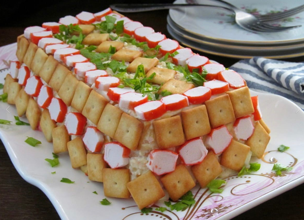 Закуска из крабовых палочек