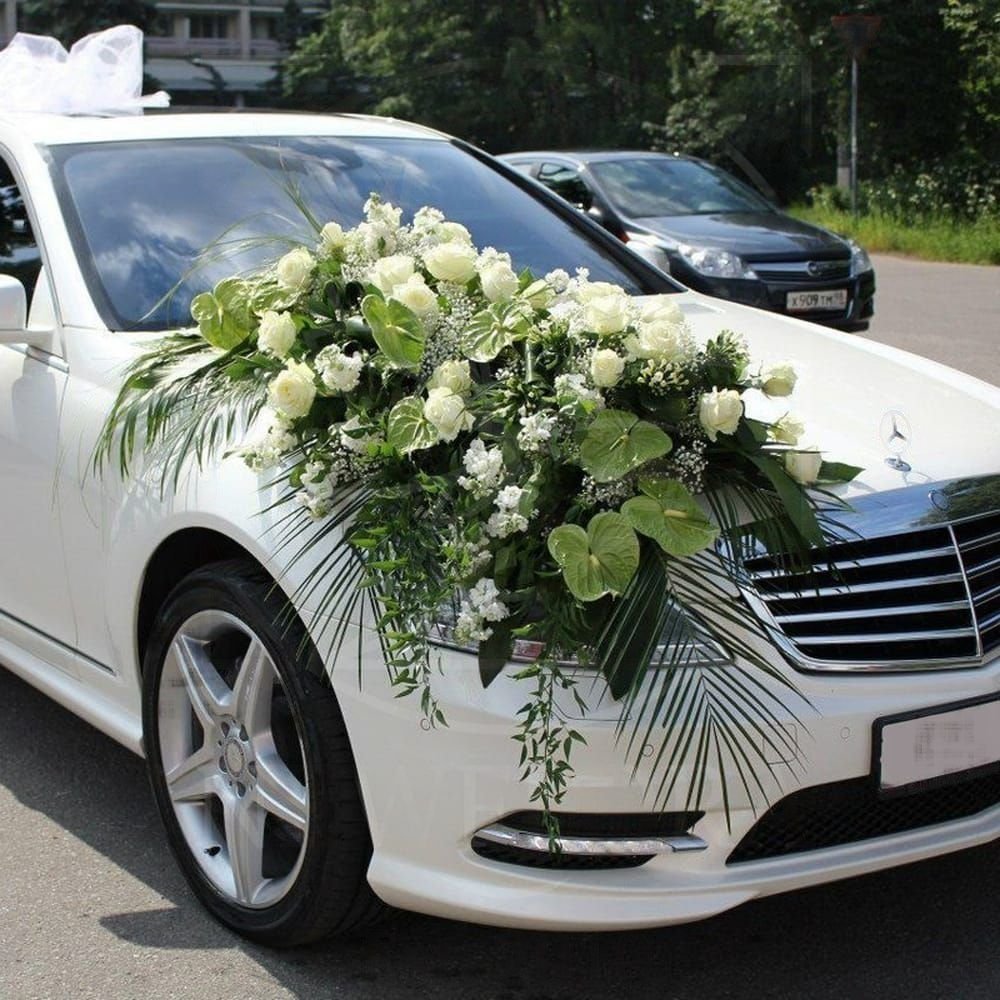 Украшение автомобиля на свадьбу