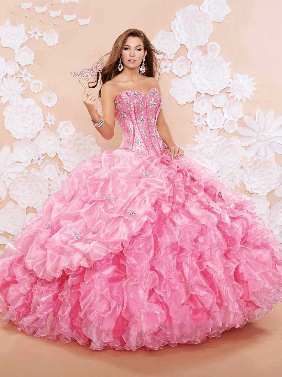 Платье свадебное пышное розовое