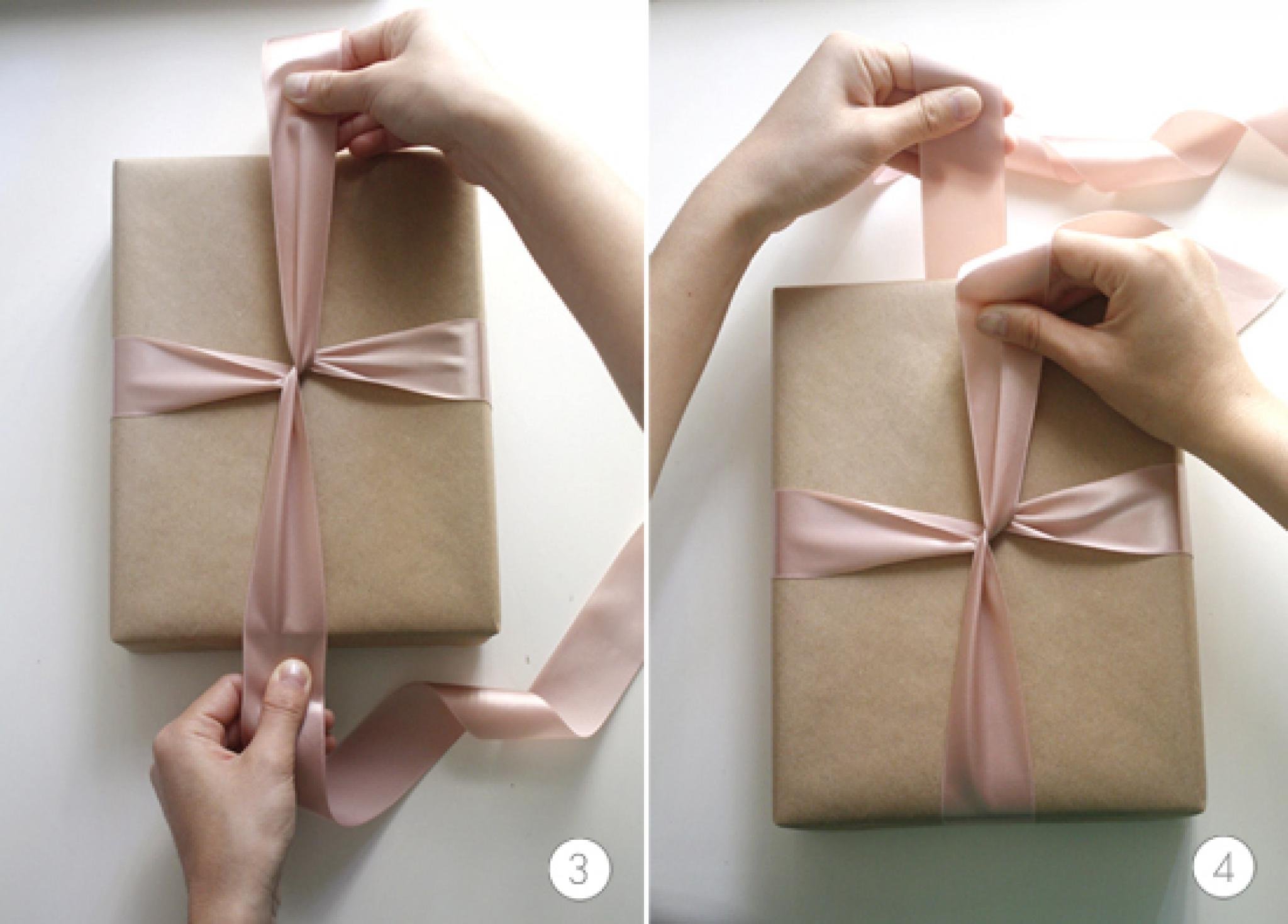 Как завязывать красиво бантик на подарке