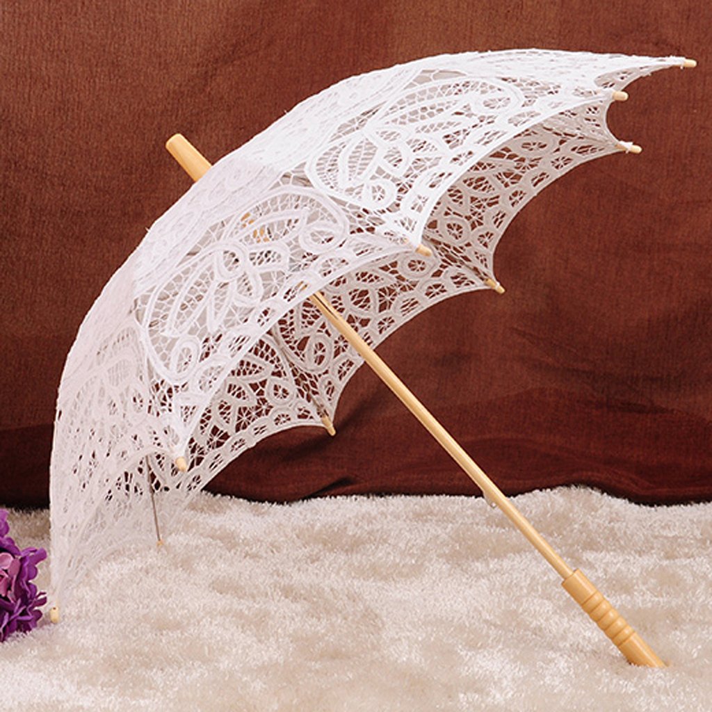 Зонт свадебный кружевной