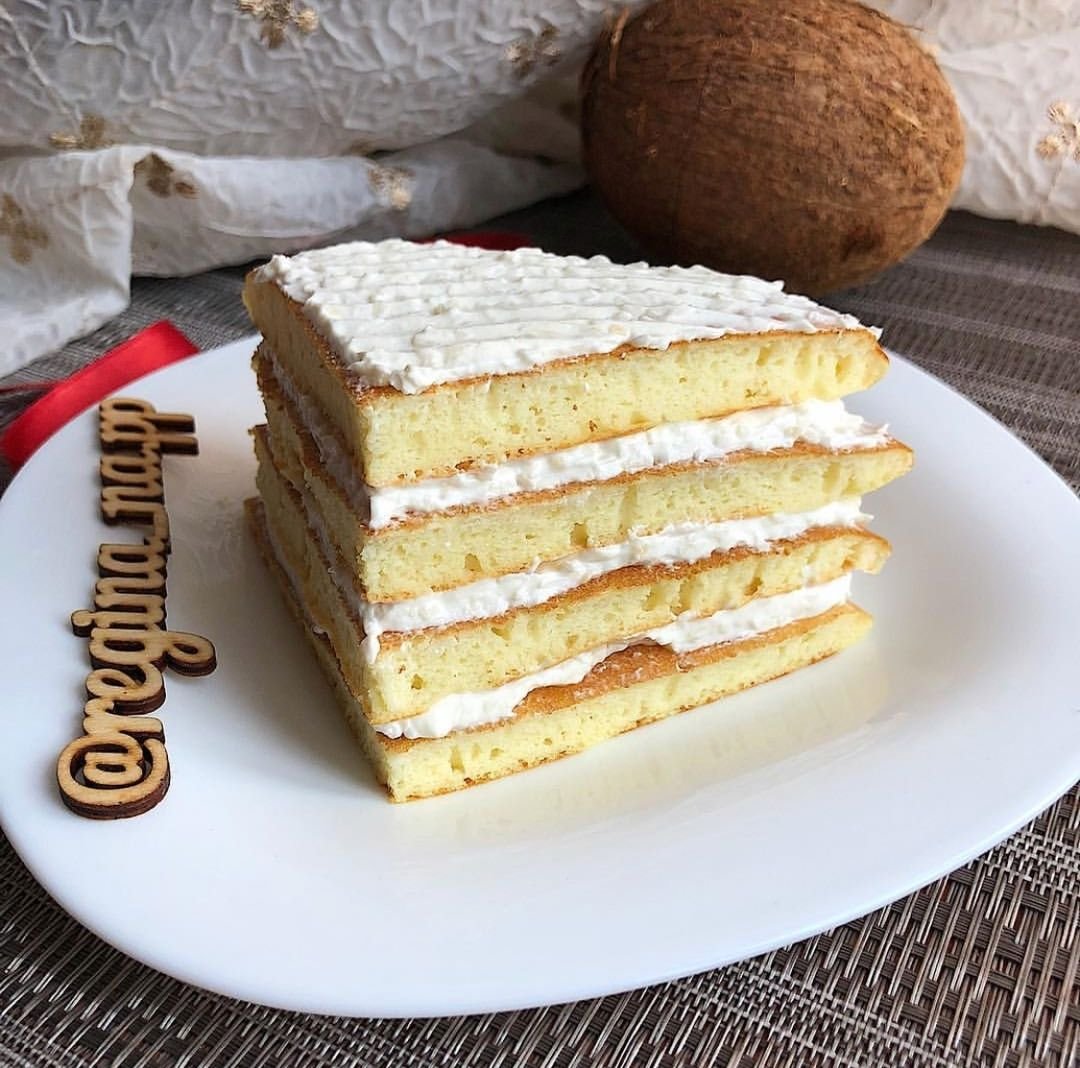 Кокосово Карамельный торт