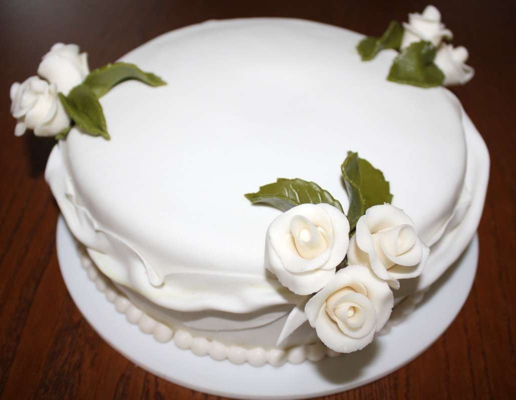 Тортик свадебный одноярусный