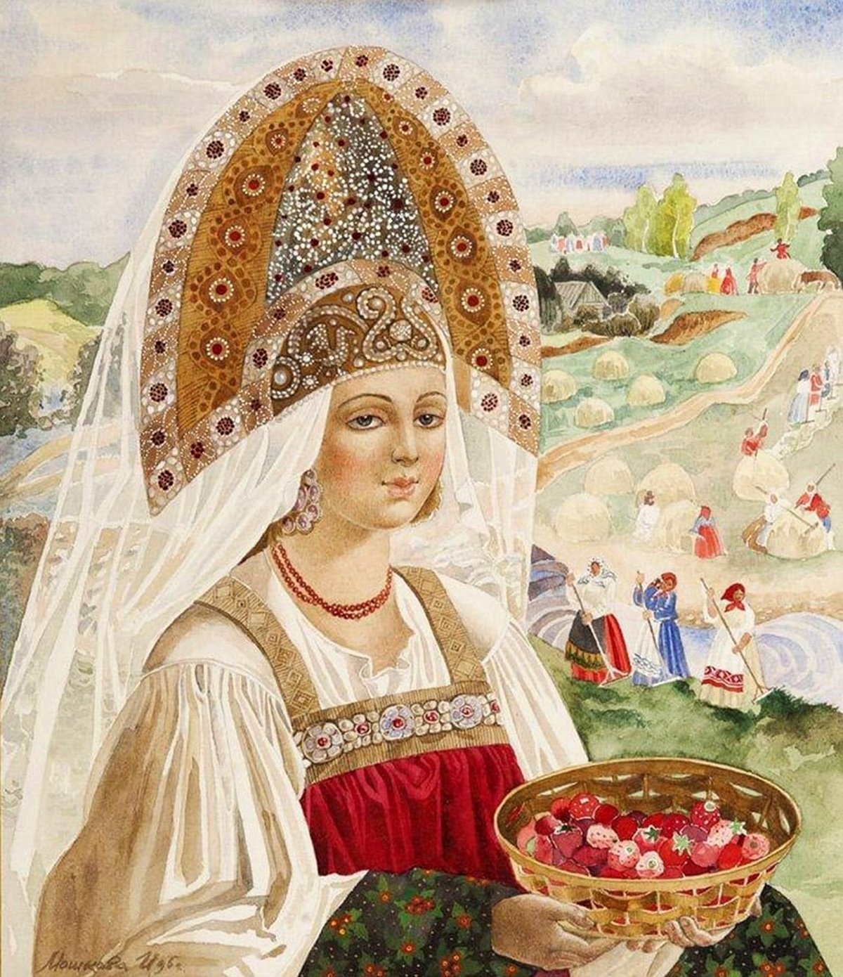 "Русская красавица в кокошнике", Боровиковский