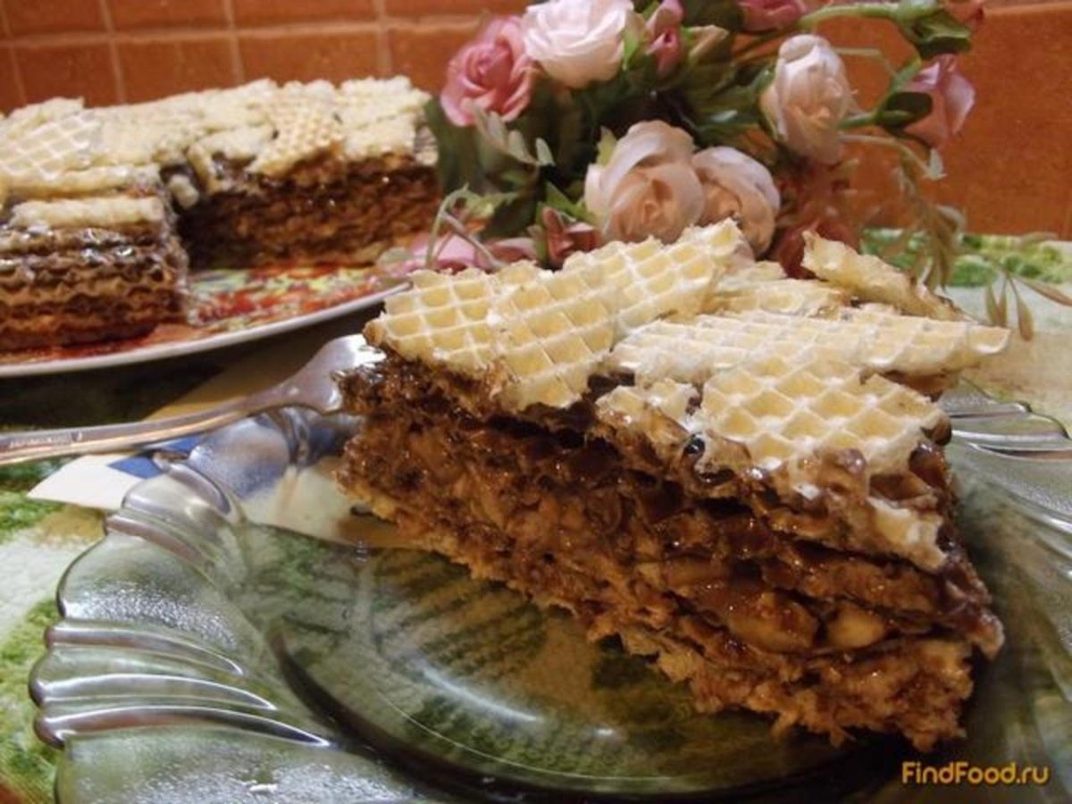 Вафельный торт из готовых коржей