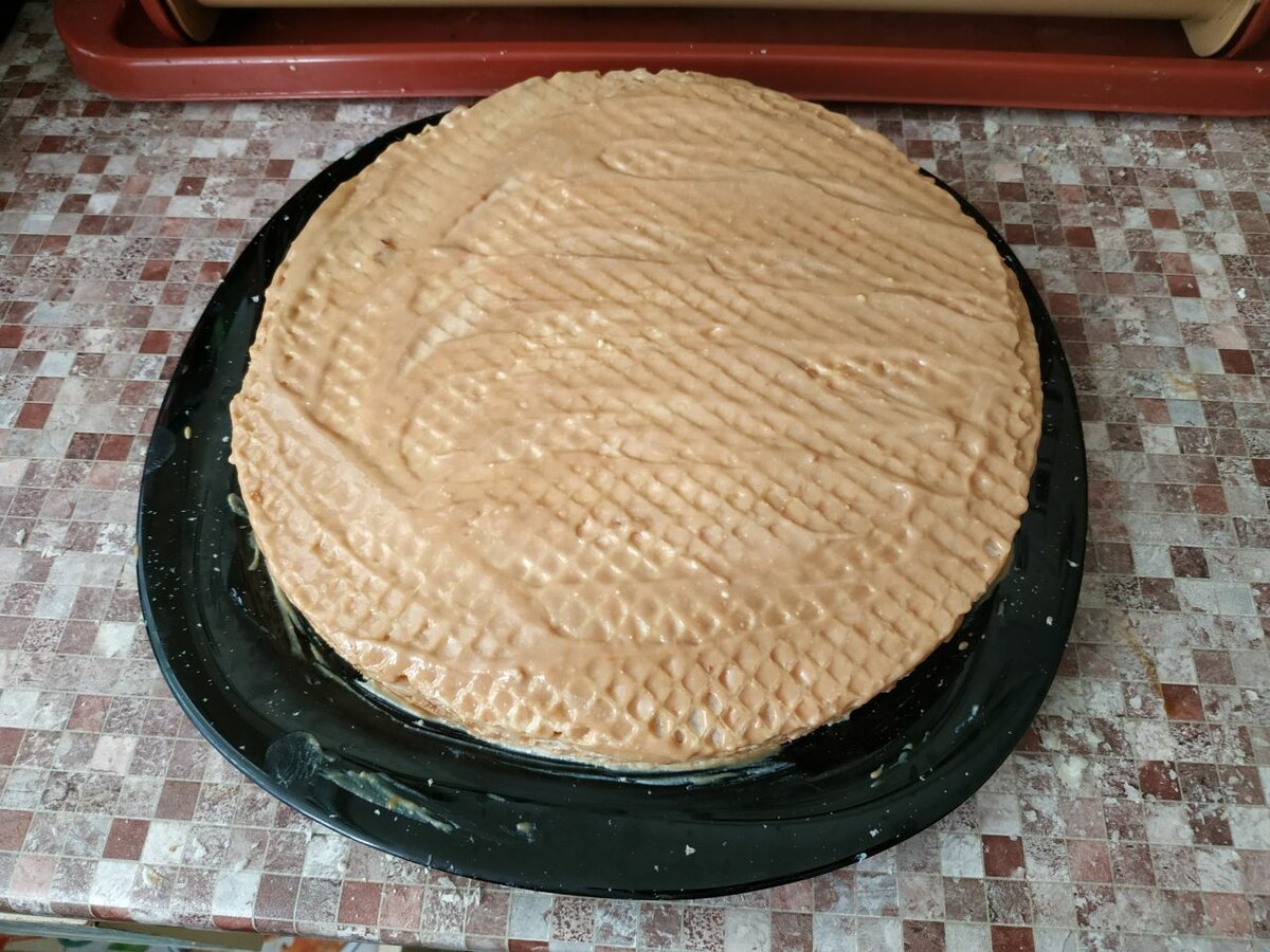 Торт из вафельных коржей со сгущенкой