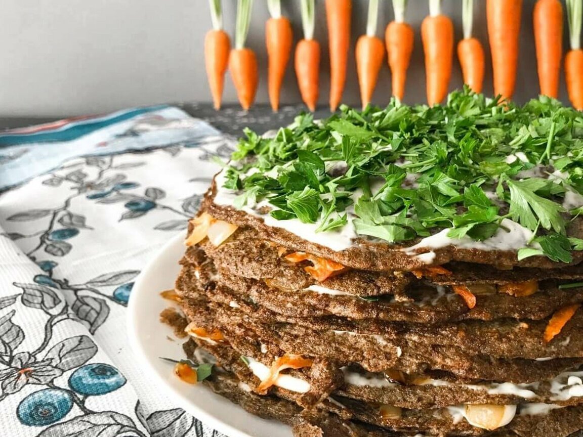 Печёночный пирог на праздничный стол