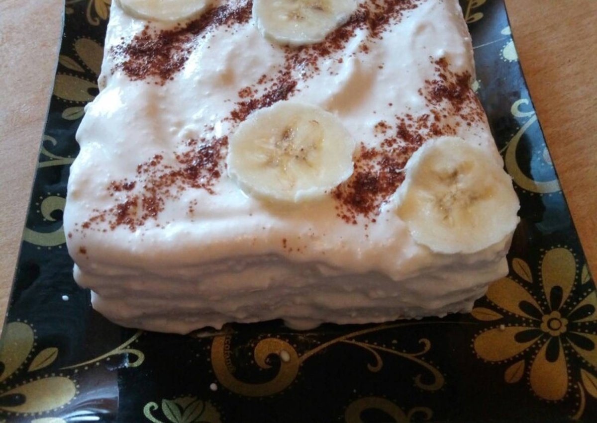 Банановый чизкейк с творогом
