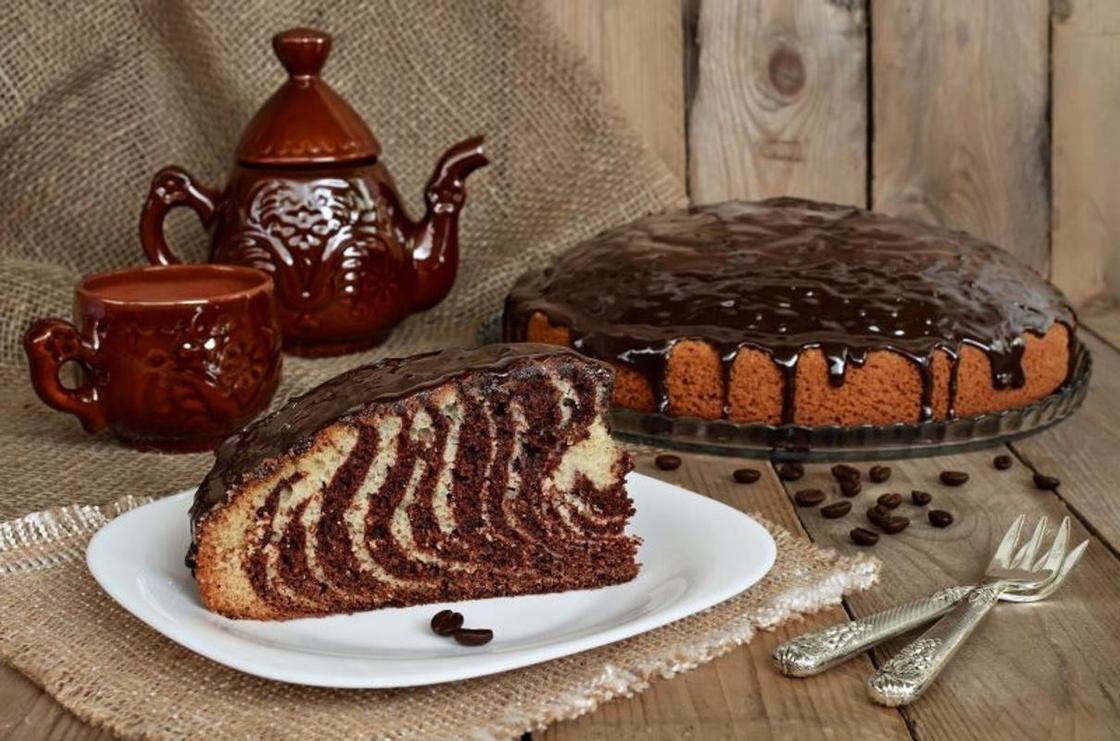 Зебра торт классический