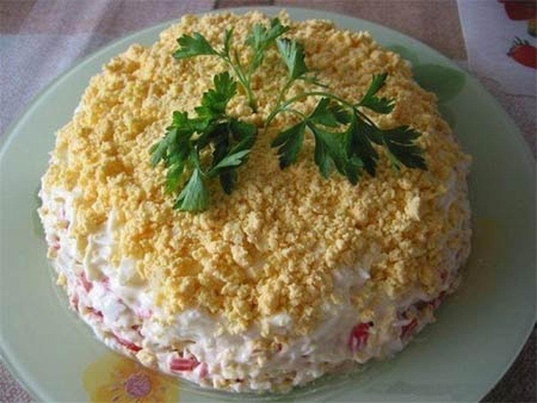 Закуска с крабовыми палочками
