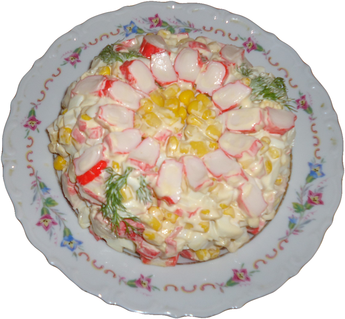 Закусочный торт с крабовыми палочками