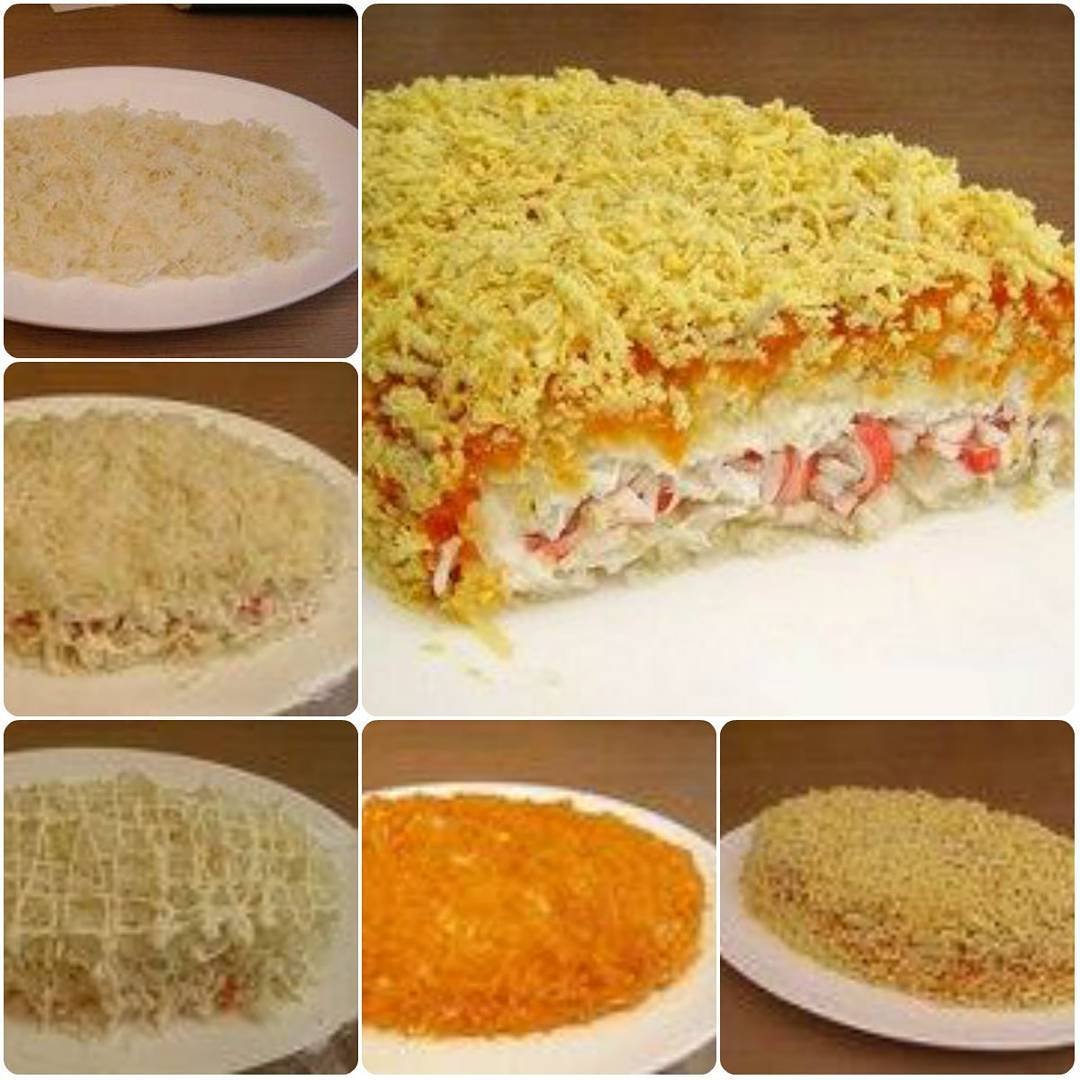 Салат с крабовыми палочками и помидорами и огурцами