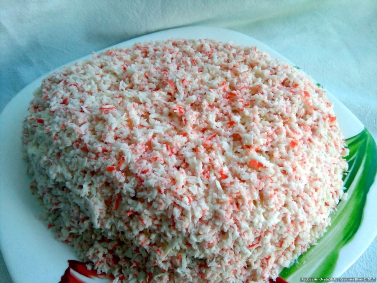 Торт салат из крабовых палочек