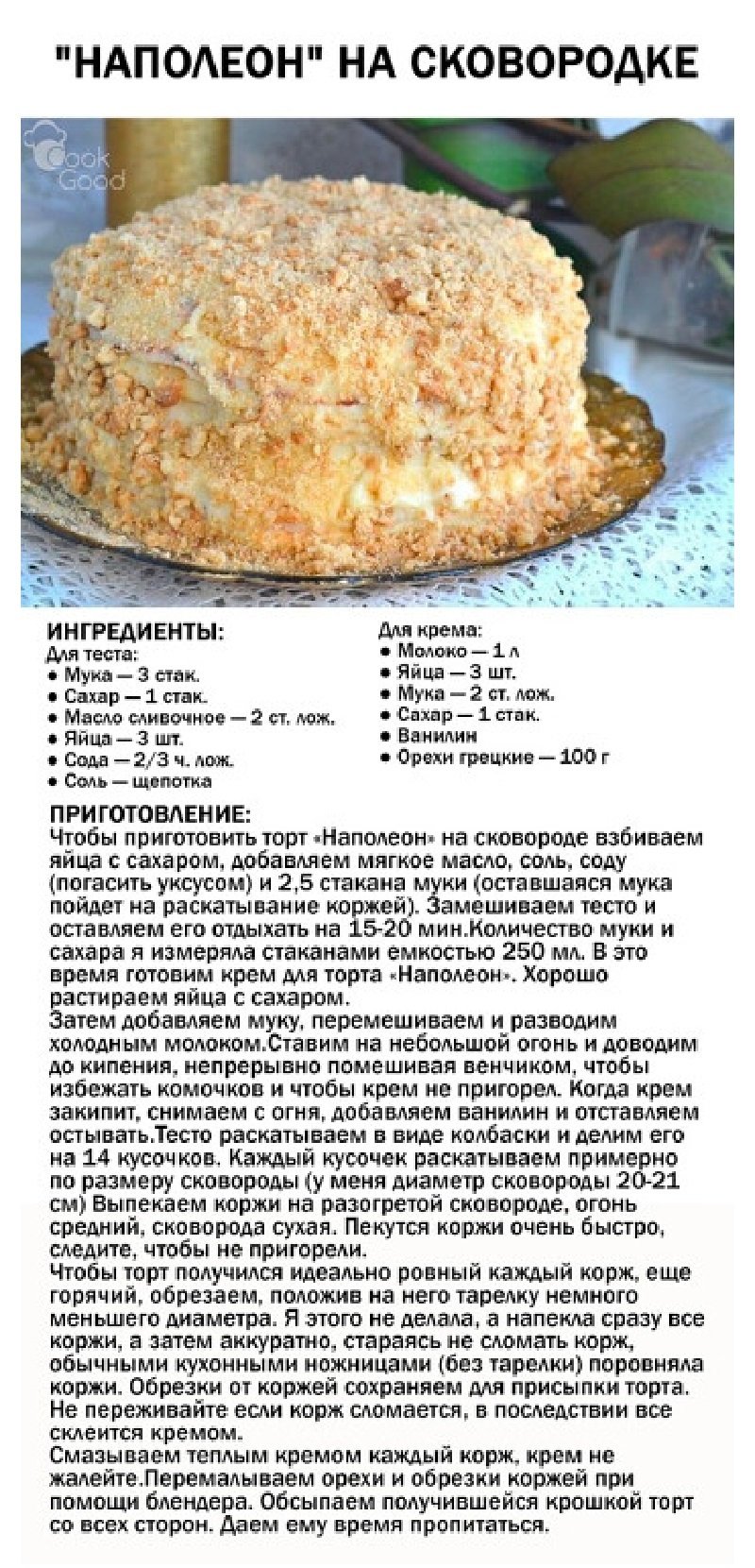 Рецепт теста для торта