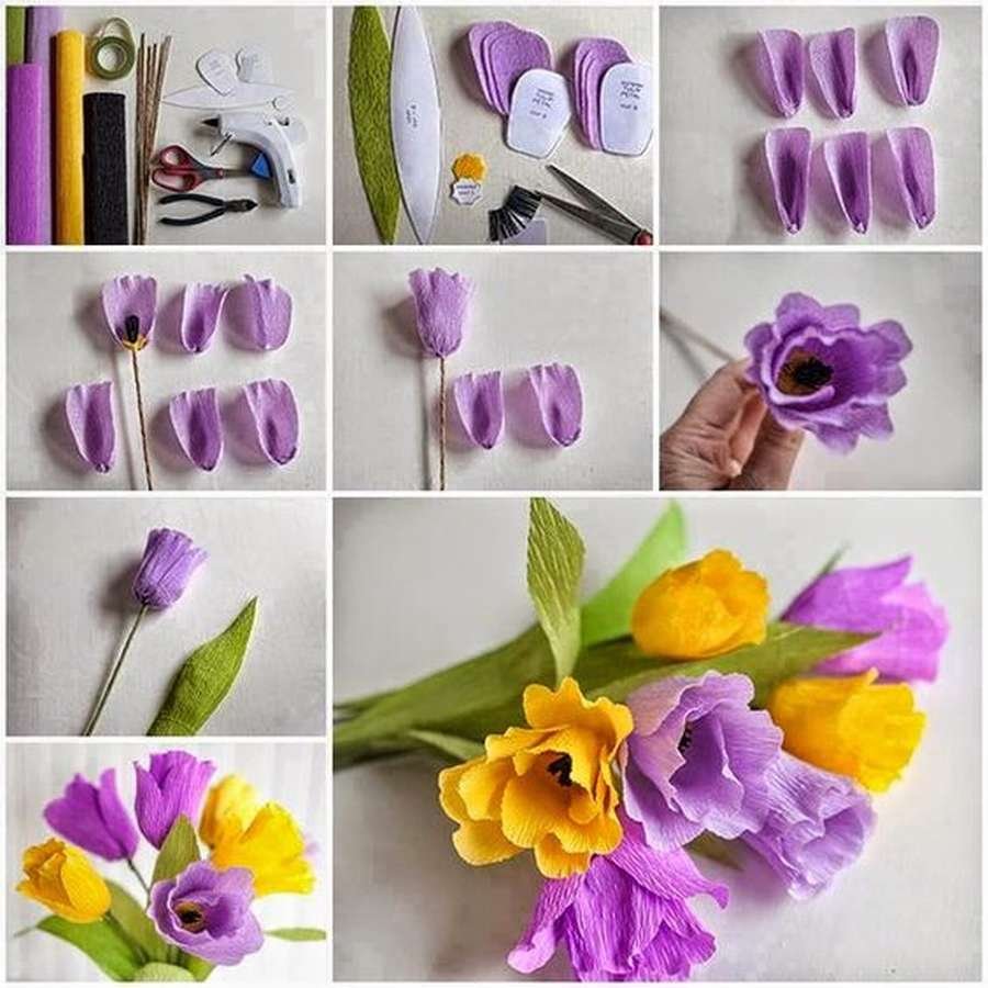Цвети из кофириванный бумали