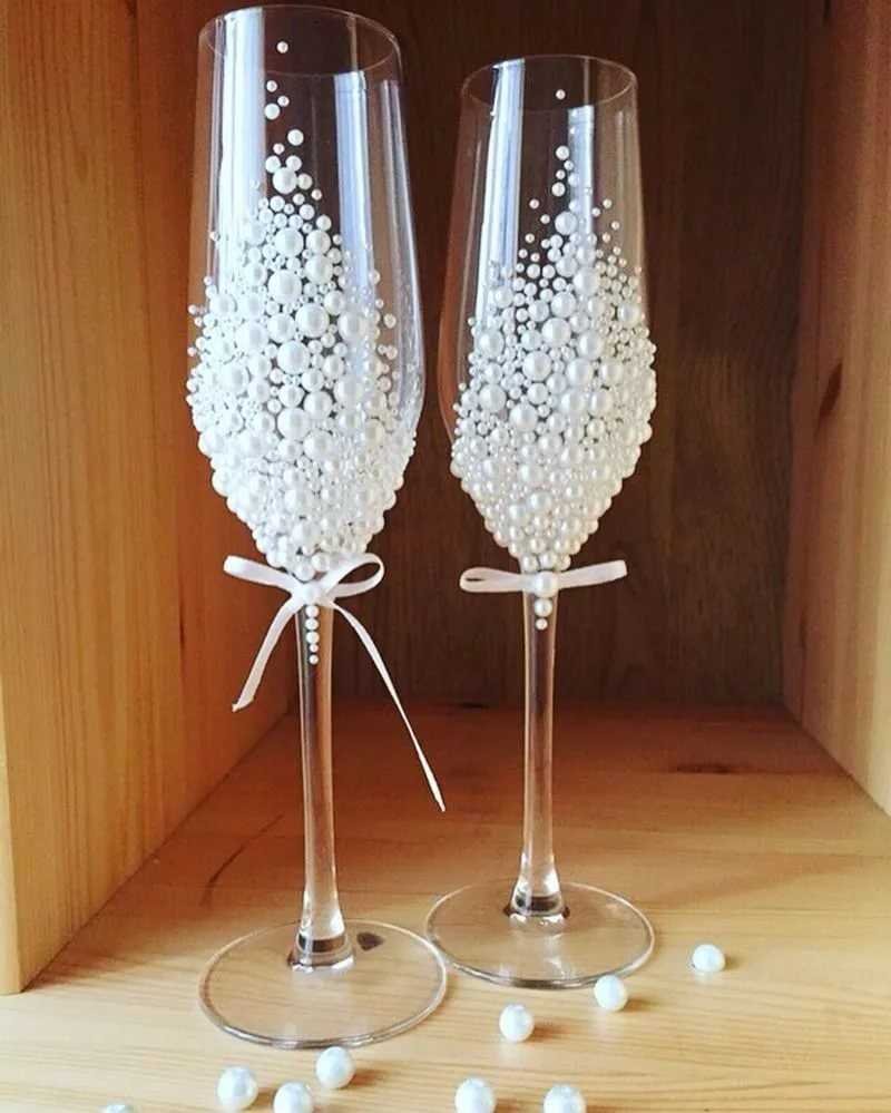 Красивые бокалы для жениха и невесты