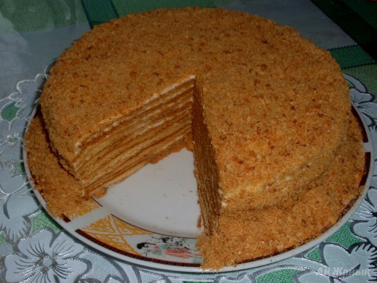 Торт рыжик сметанный крем