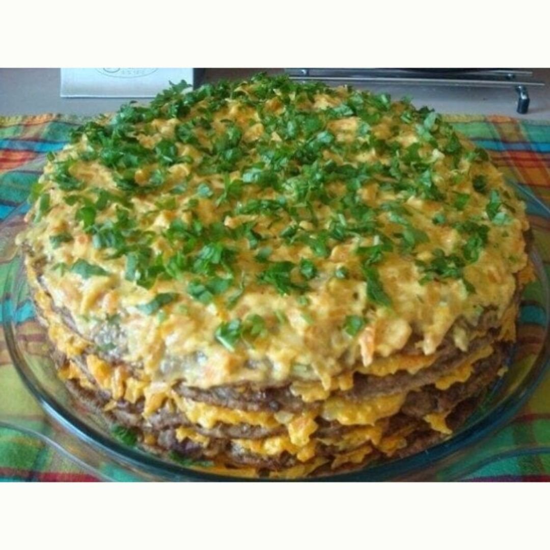 Печёночный торт домашний