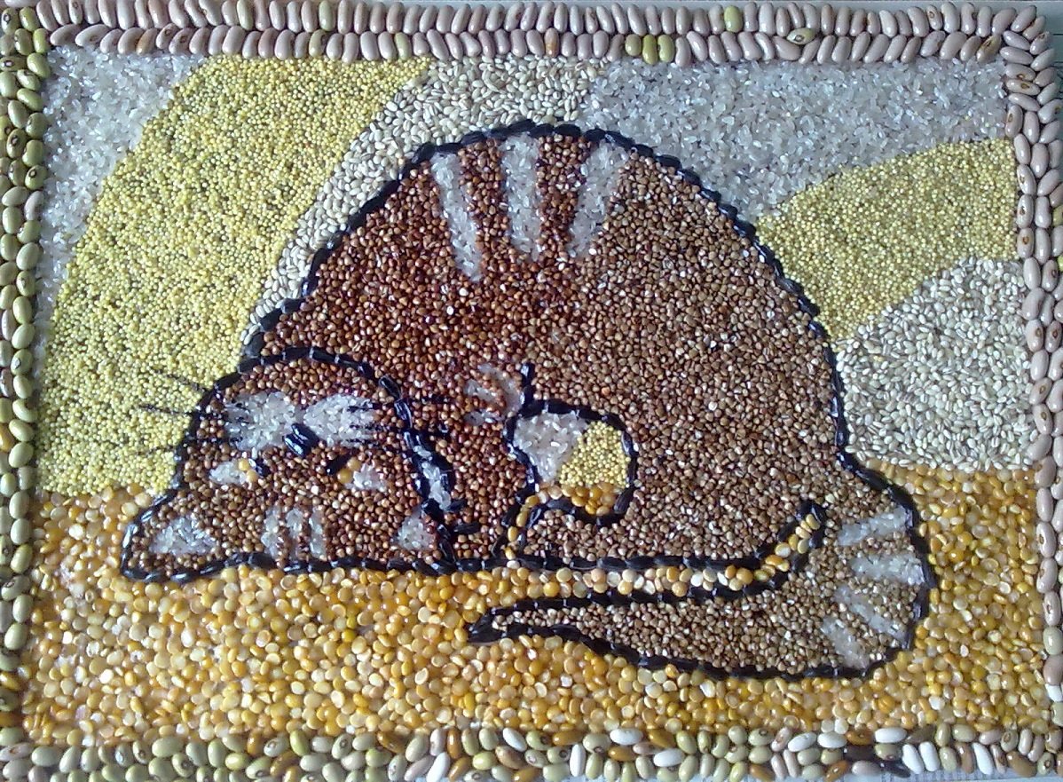 Картины из круп