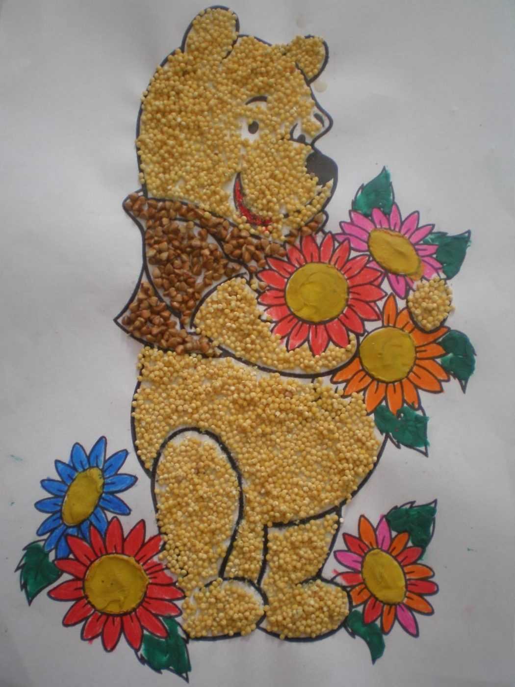 Сова из крупы поделка