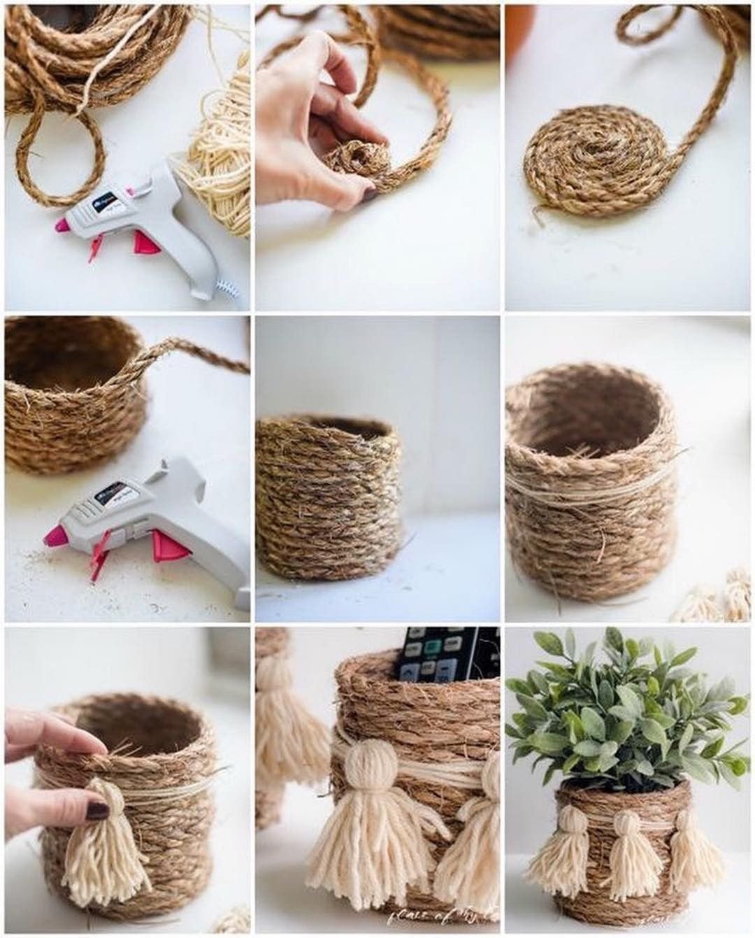 Корзинка из шпагата