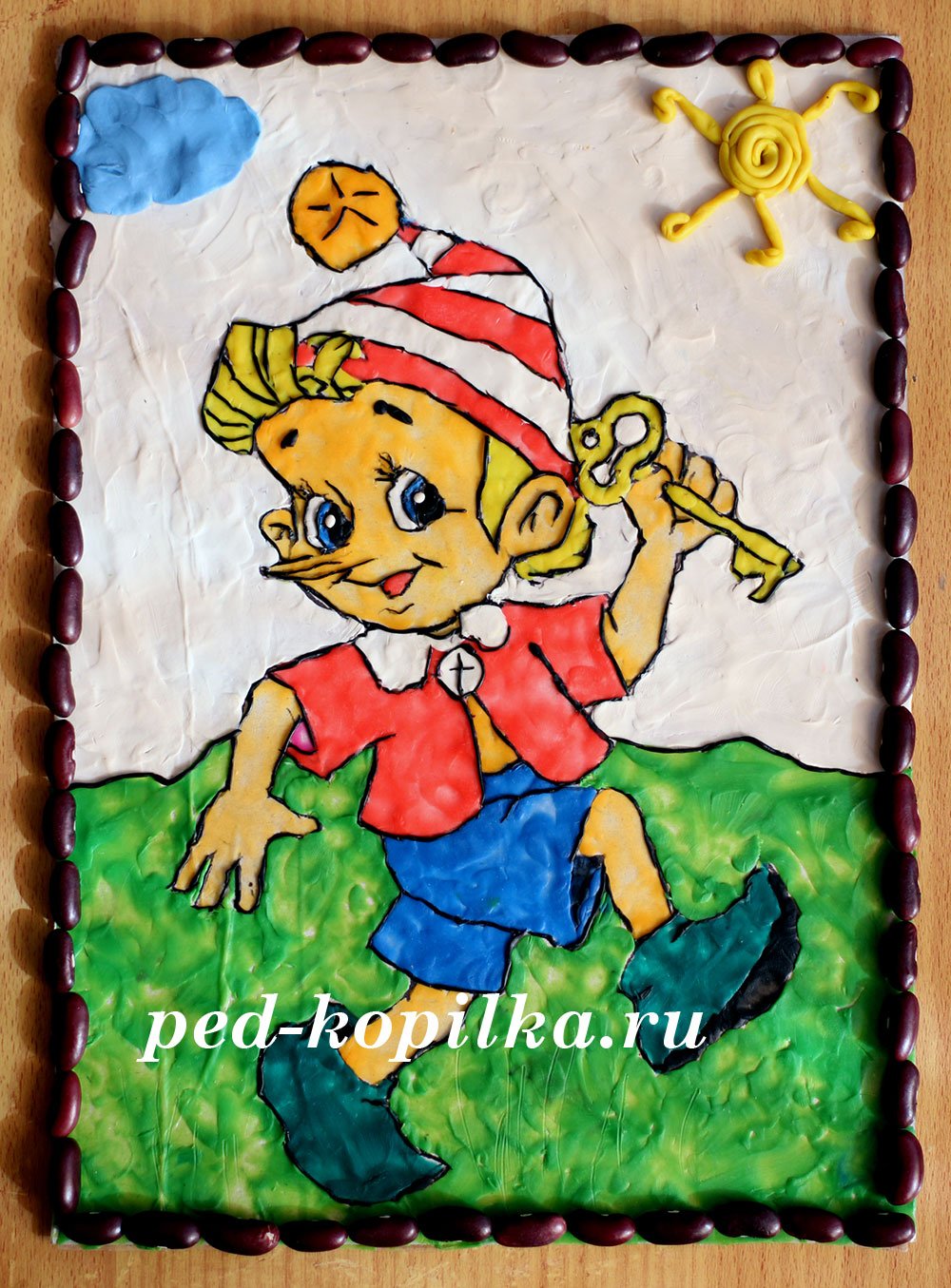Буратино пластилинография
