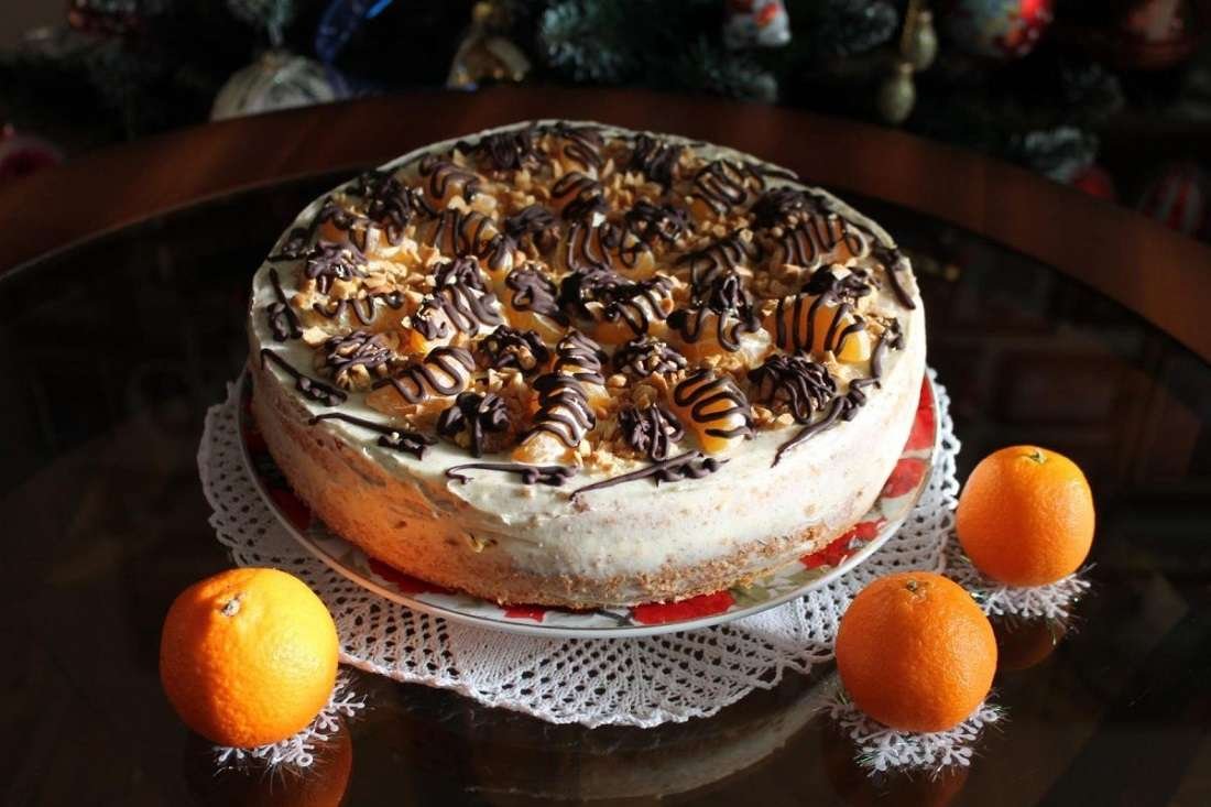 Торт с мандаринами