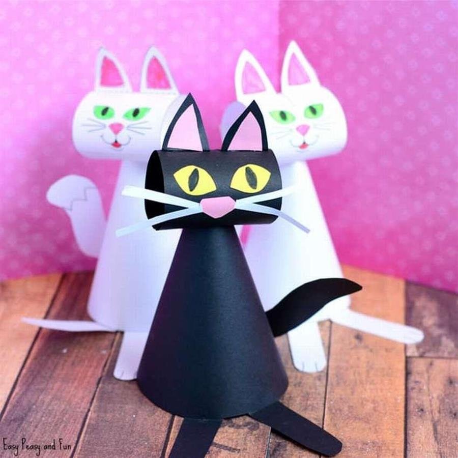 Подделка котик из бумаги