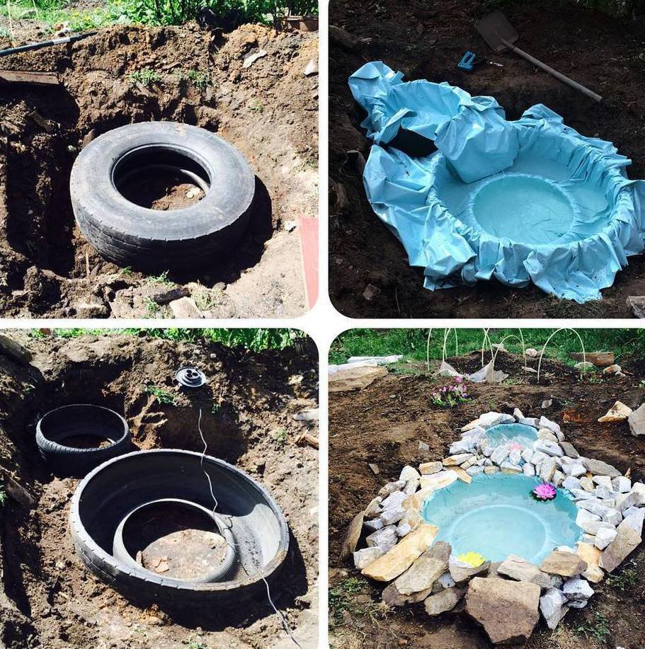 Декоративный водоем на даче