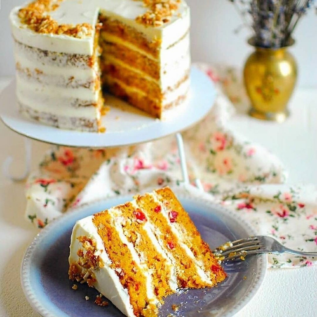 Морковный пирог кусок