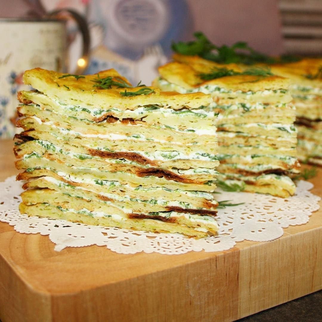 Торт из кабачковых блинов
