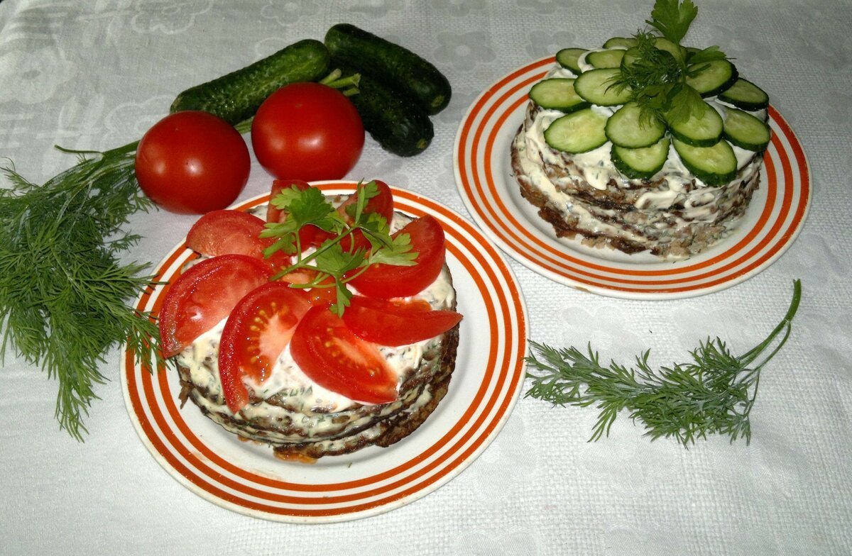 Печёночный торт без моркови