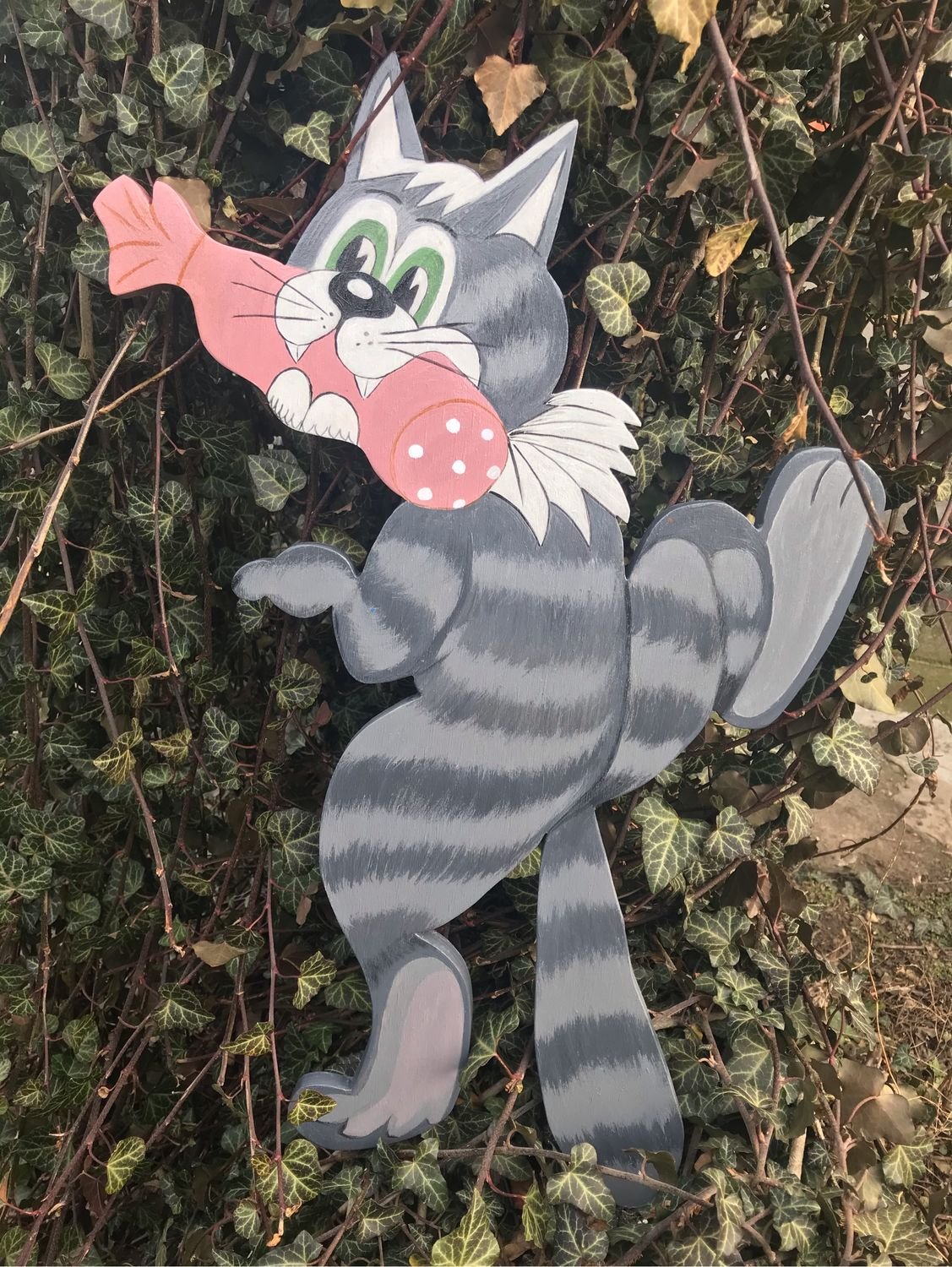 Фигурка кота из фанеры