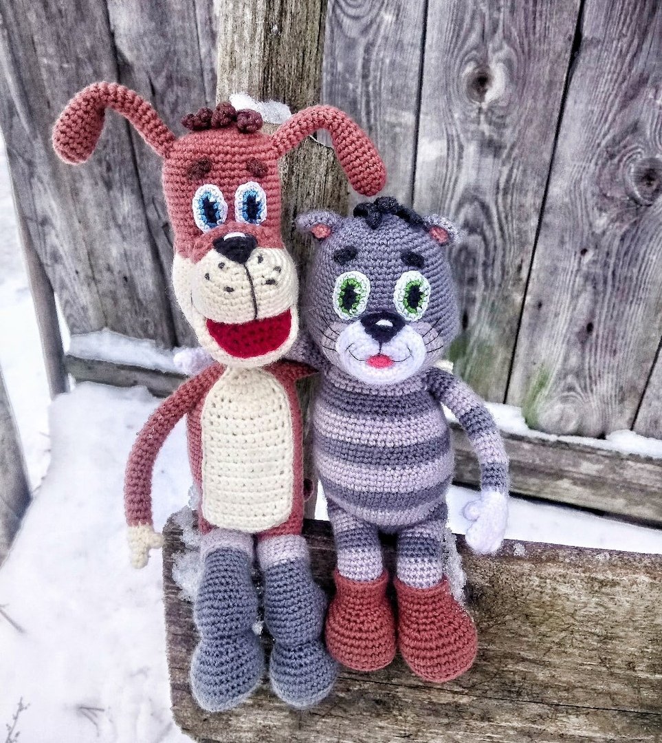 Вязаные игрушки Простоквашино