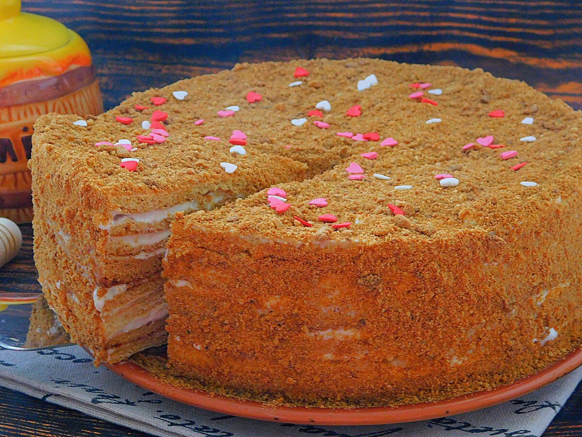 Торт с очень тонкими коржами