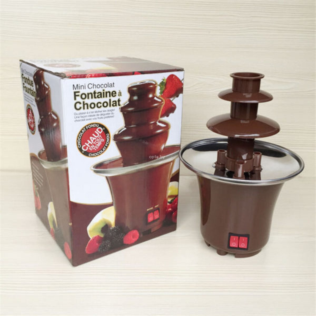 Шоколадный фонтан фондю мини Chocolate Fondue Fountain Mini